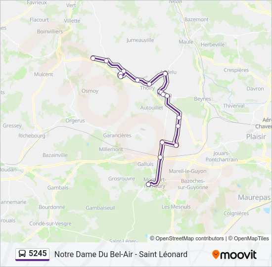 5245 Bus Line Map