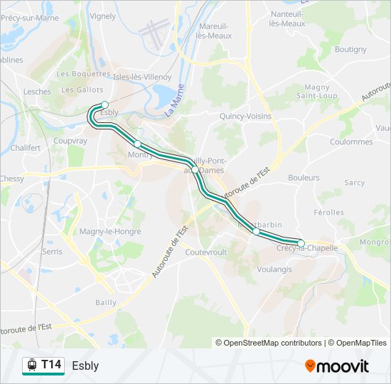 T14 Light Rail Line Map