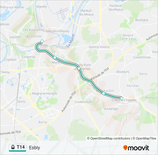 T14 Light Rail Line Map