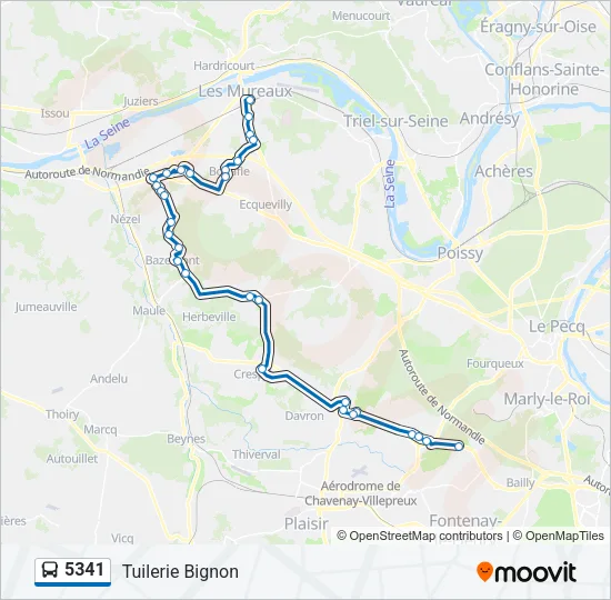 5341 Bus Line Map