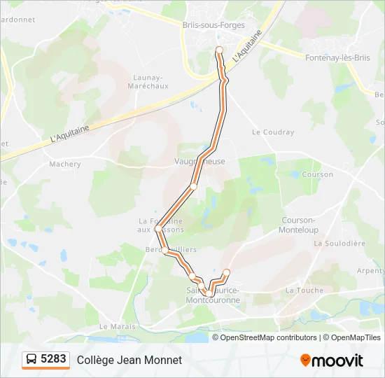 5283 Bus Line Map