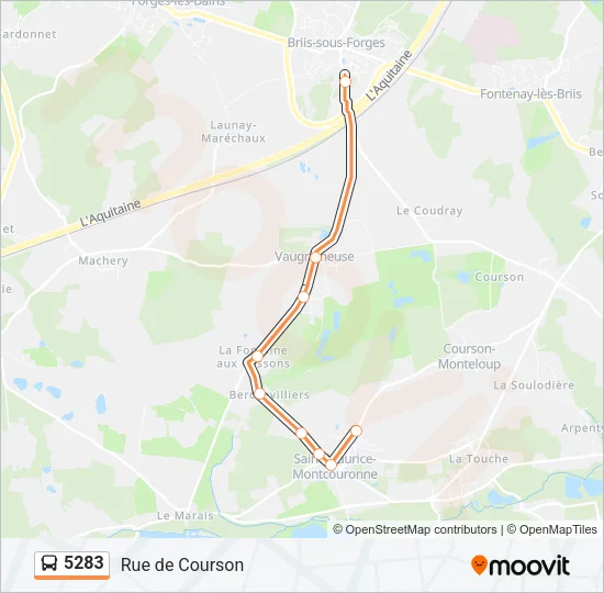 5283 Bus Line Map