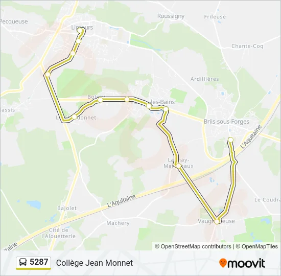 5287 Bus Line Map