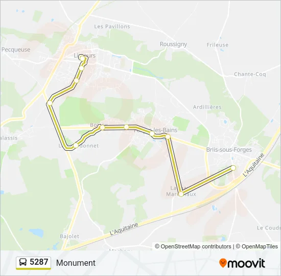 5287 Bus Line Map