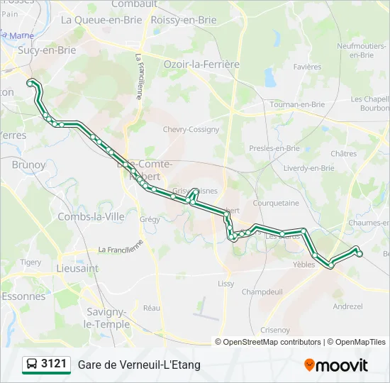 3121 Bus Line Map