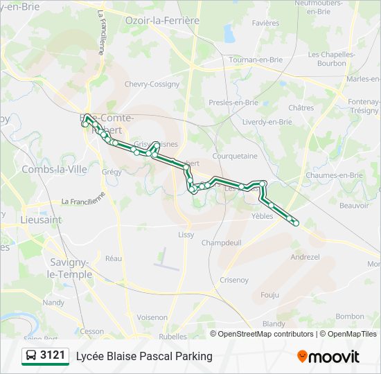Línea 3121: horarios, paradas y mapas - Lycée Blaise Pascal Parking ...
