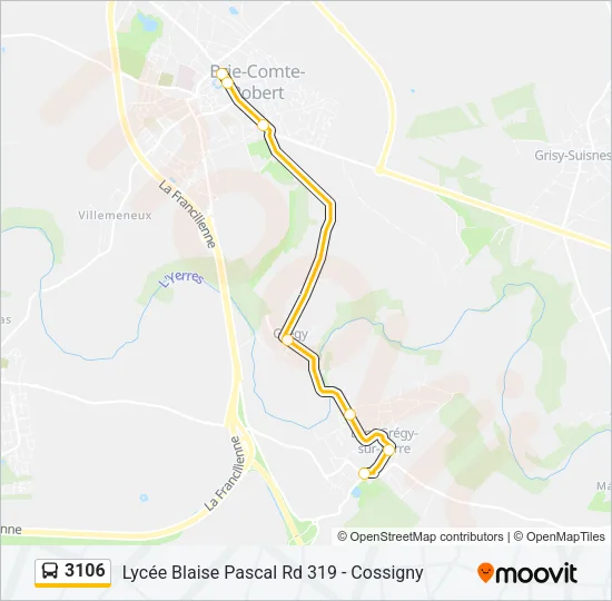 3106 Bus Line Map