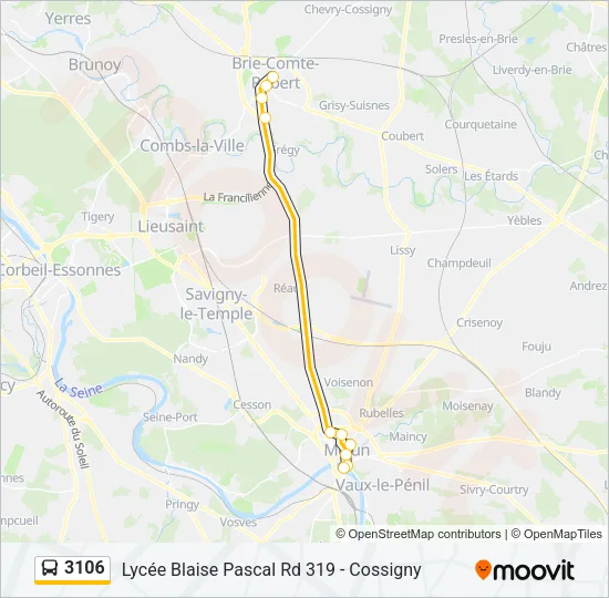 3106 Bus Line Map