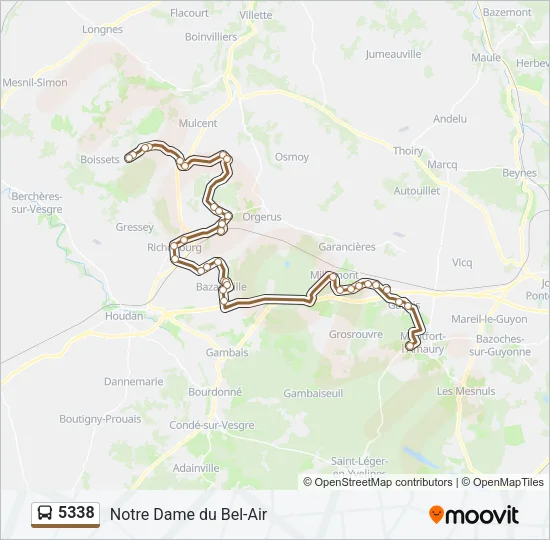 5338 Bus Line Map
