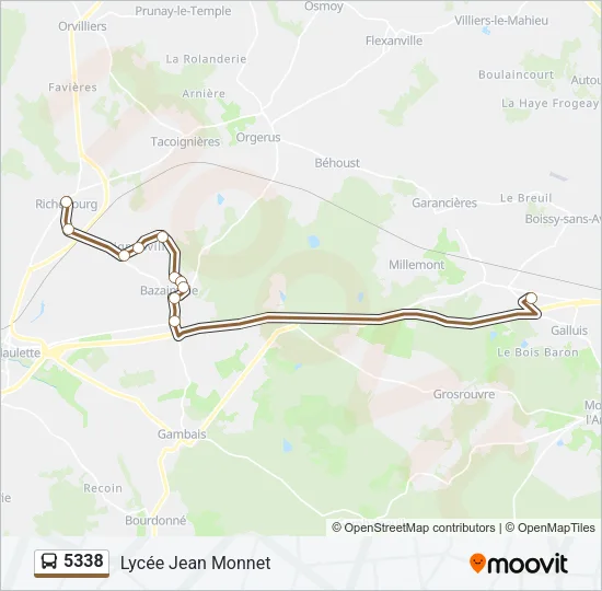 5338 Bus Line Map