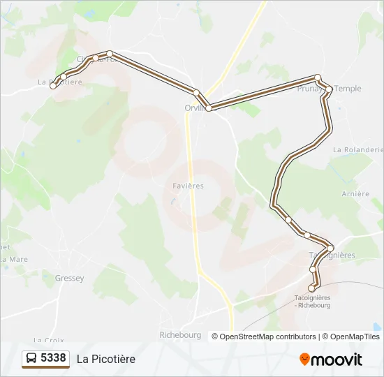 5338 Bus Line Map