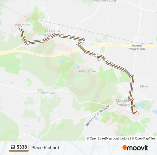 5338 Bus Line Map