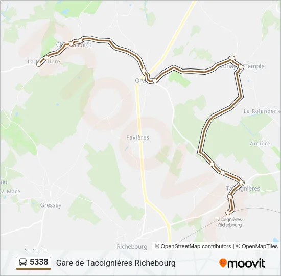 5338 Bus Line Map