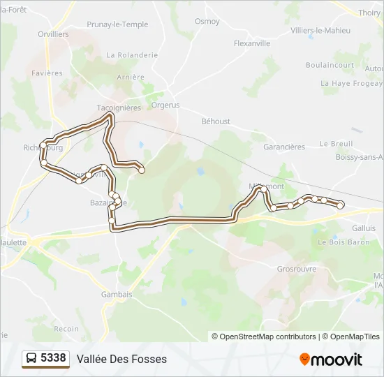 5338 Bus Line Map
