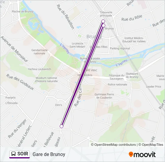 SOIR Bus Line Map