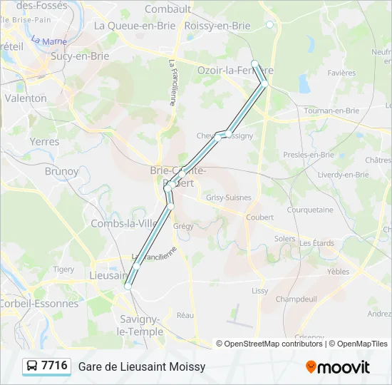 7716 Bus Line Map