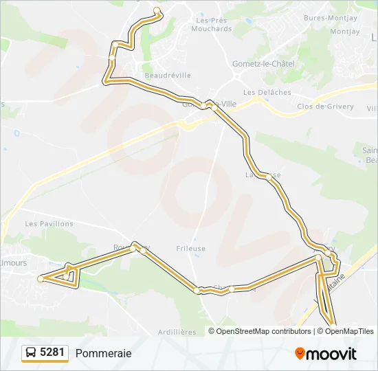 5281 Bus Line Map