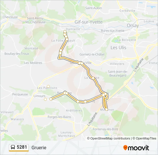 5281 Bus Line Map