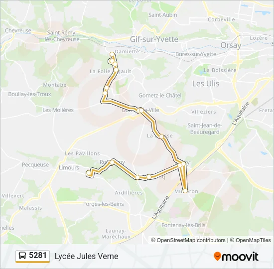 5281 Bus Line Map