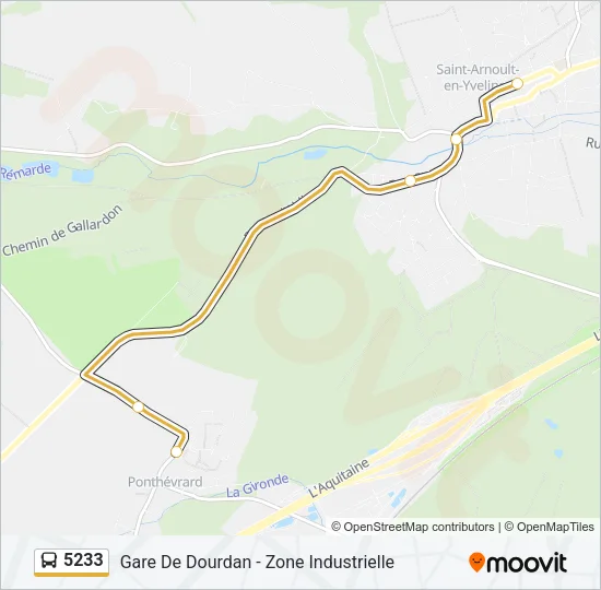 5233 Bus Line Map