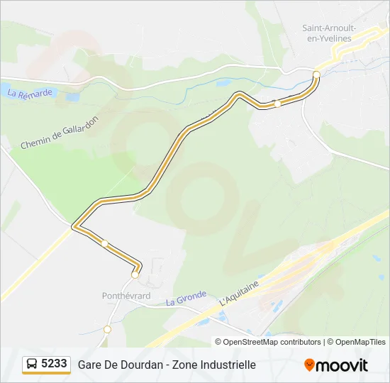 5233 Bus Line Map