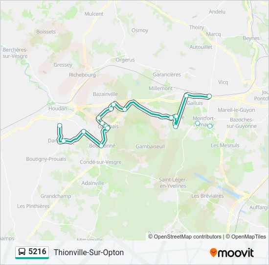 5216 Bus Line Map