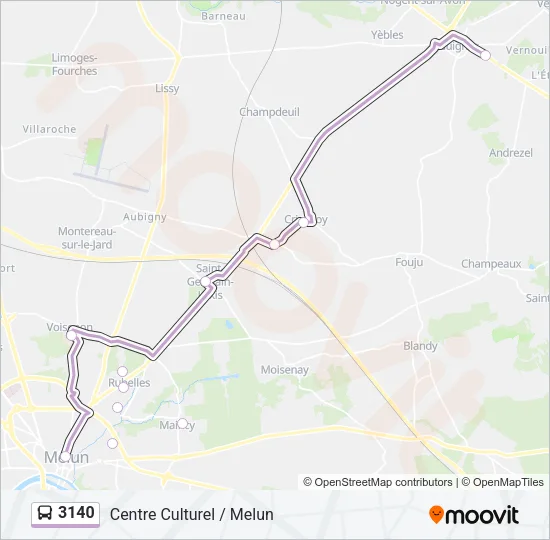 3140 Bus Line Map