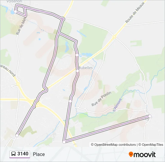 3140 Bus Line Map