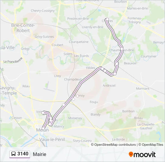 3140 Bus Line Map