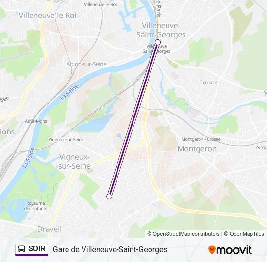 SOIR Bus Line Map