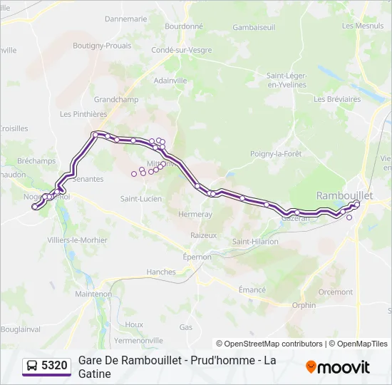 5320 Bus Line Map