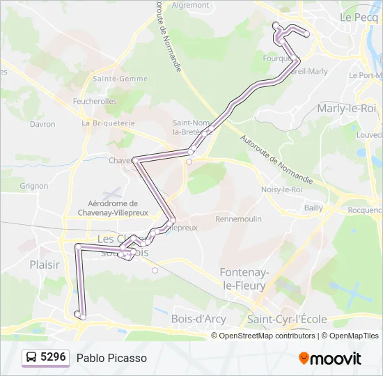 5296 Bus Line Map