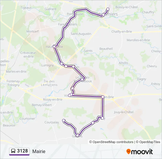 3128 Bus Line Map
