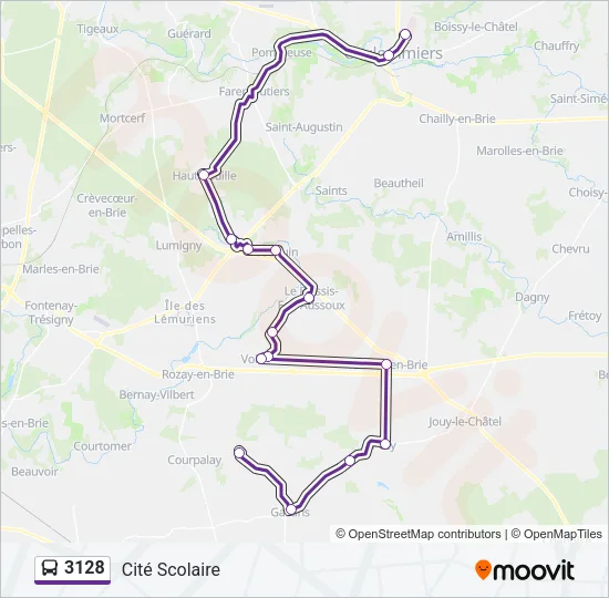 3128 Bus Line Map