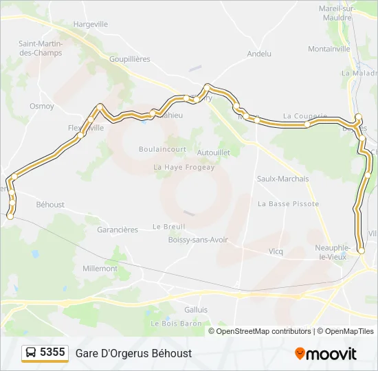 5355 Bus Line Map
