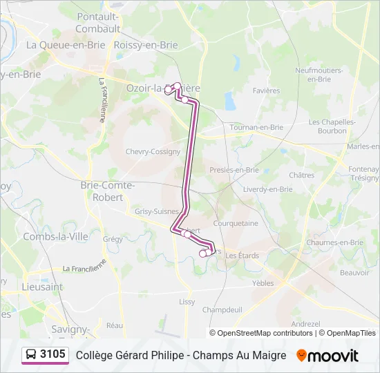 3105 Bus Line Map