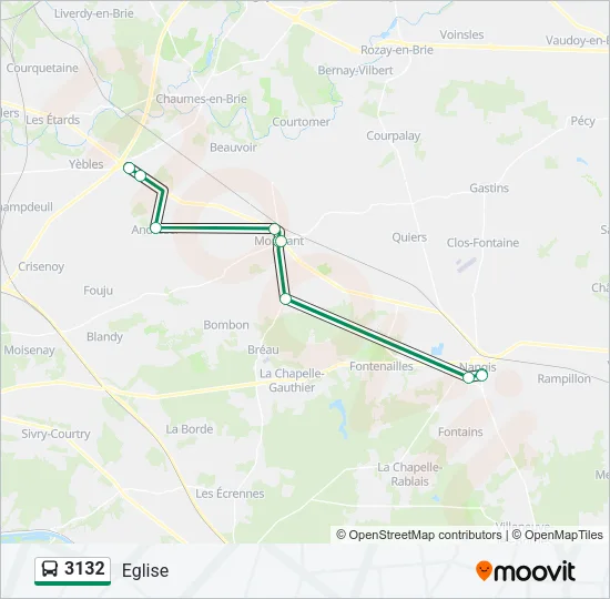 3132 Bus Line Map