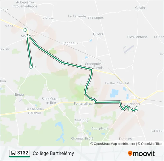 3132 Bus Line Map