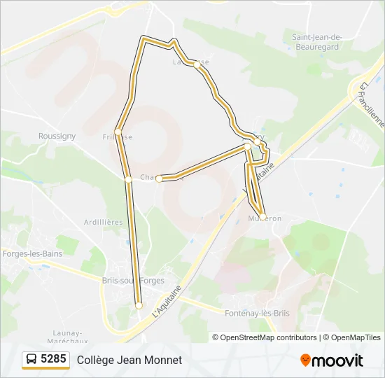 5285 Bus Line Map