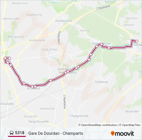 5318 Bus Line Map