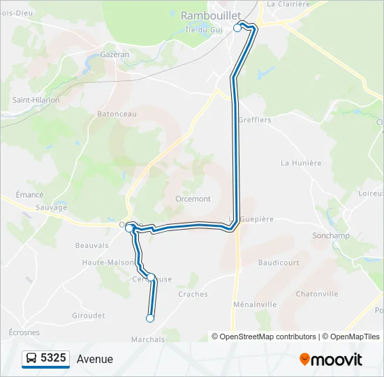 5325 Bus Line Map