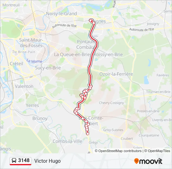 3148 Bus Line Map