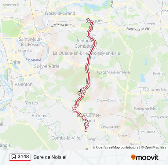 3148 Bus Line Map