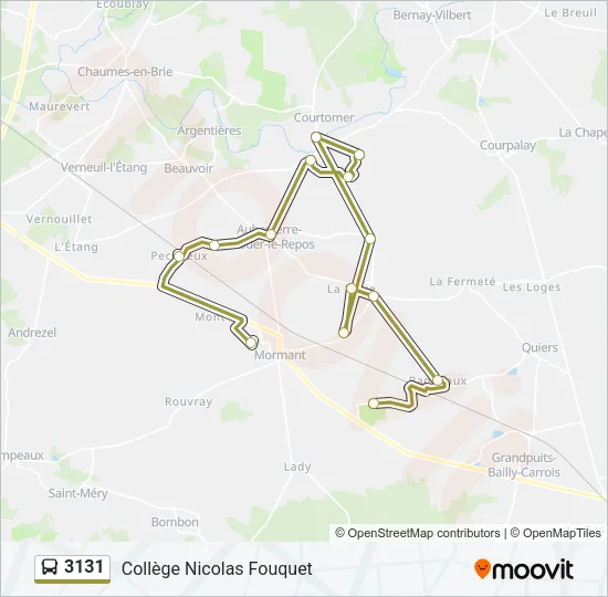3131 Bus Line Map