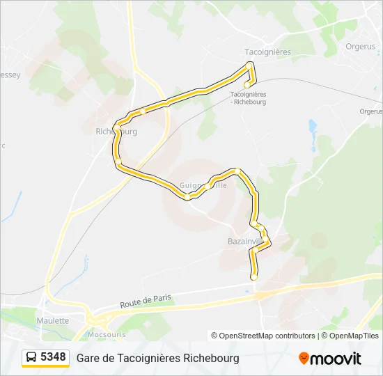 5348 Bus Line Map