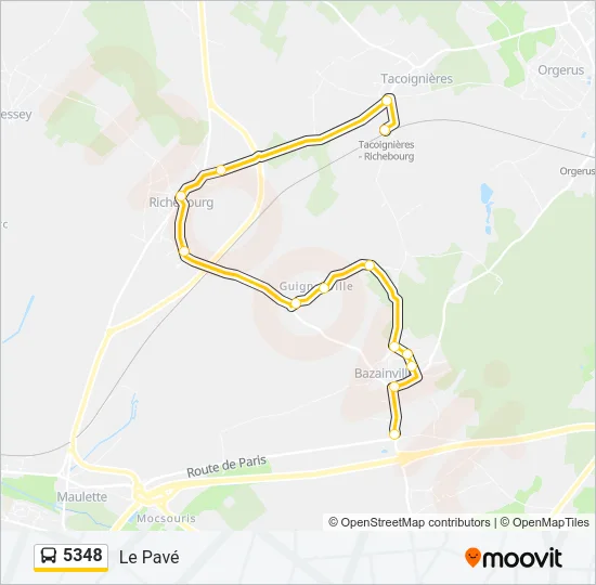 5348 Bus Line Map