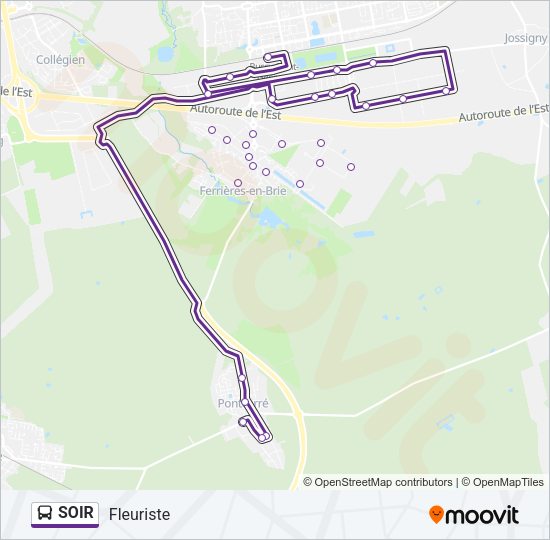 SOIR Bus Line Map