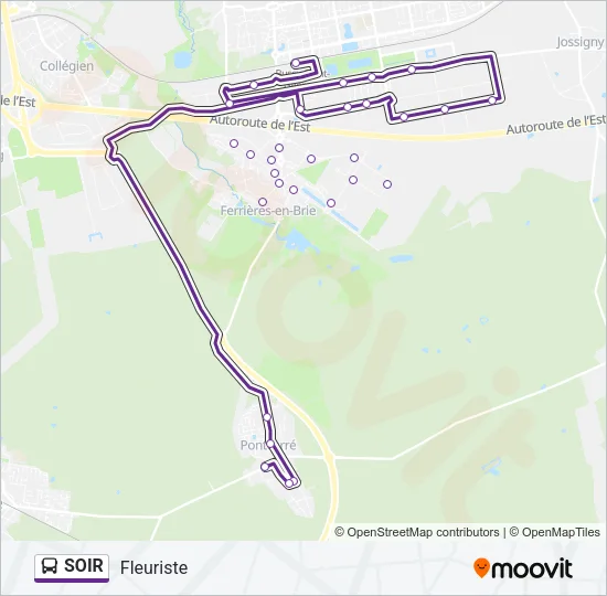 SOIR Bus Line Map