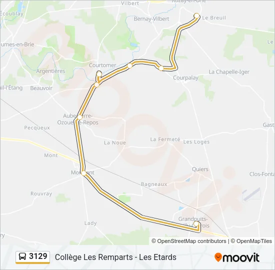 3129 Bus Line Map