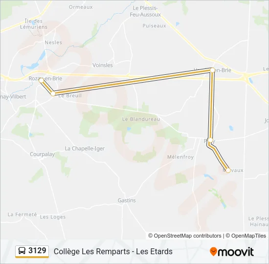 3129 Bus Line Map